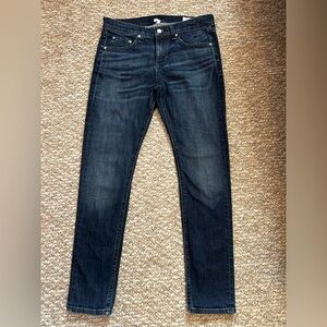 rag & bone Deep Indigo High-Rise Slim Straight Jeans